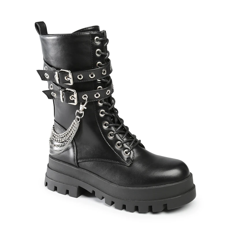 

Widely used superior quality metal punk leather boots women shoes women ankle boots