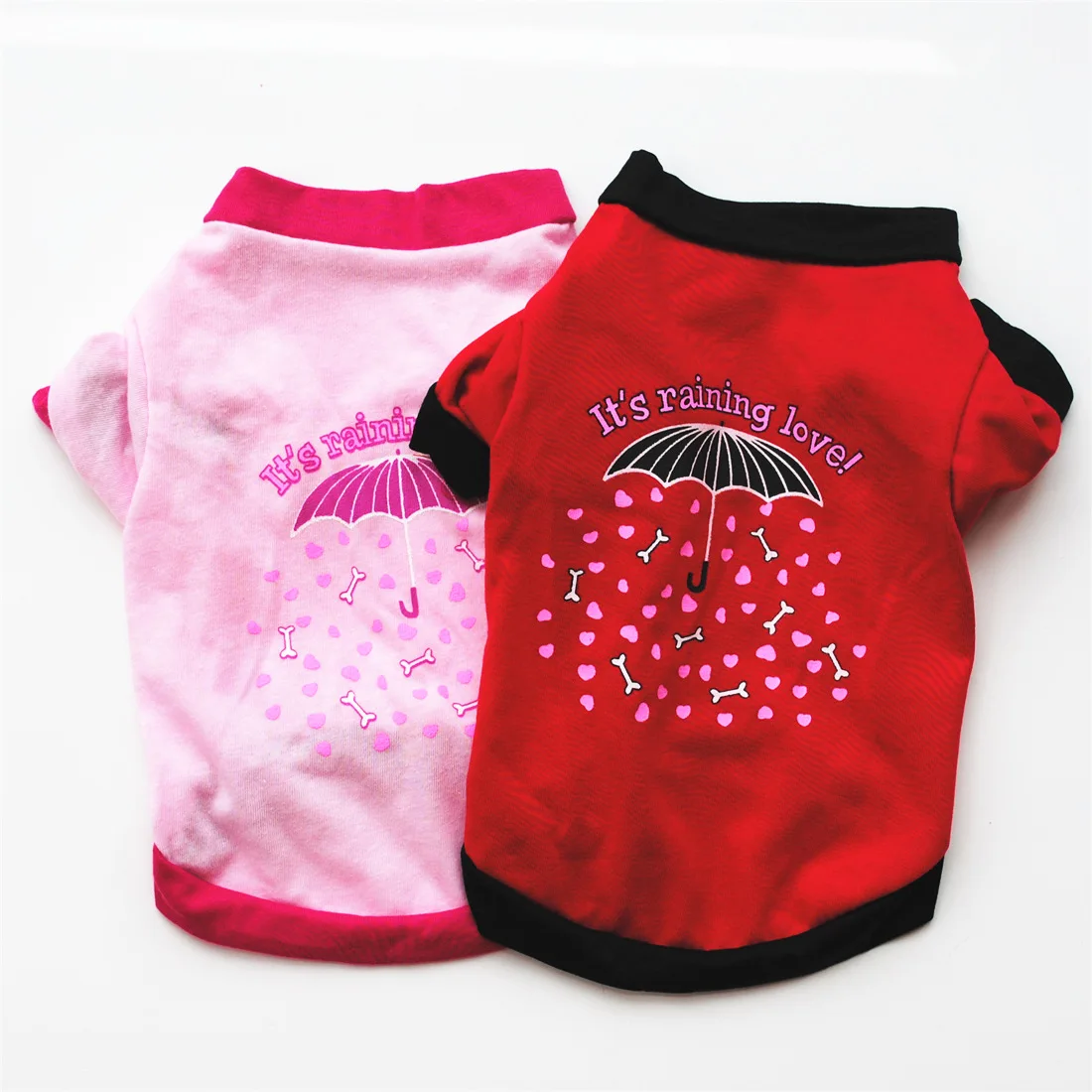 

Factory direct sale Cute comfortable puppy spring red Pet t-shirt Dog Cloth