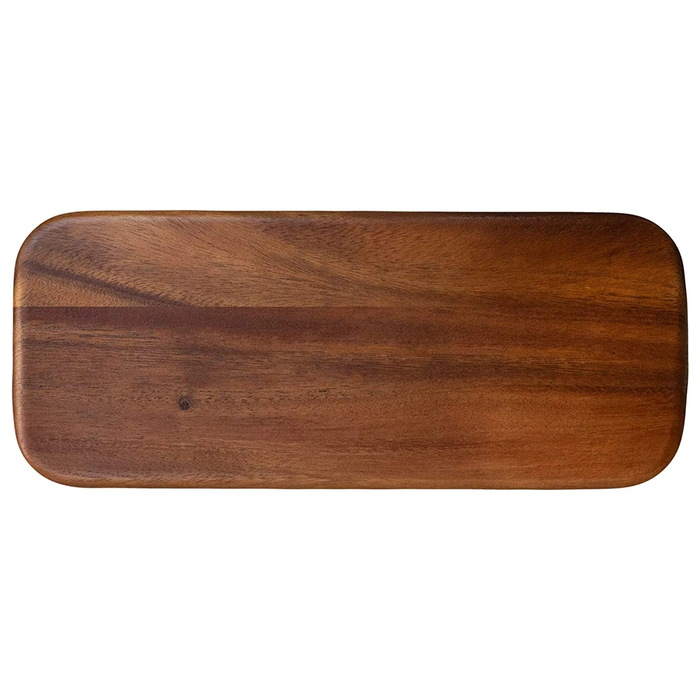 Wooden Serving Tray With Metal Handles For Ottoman Rustic Tray For