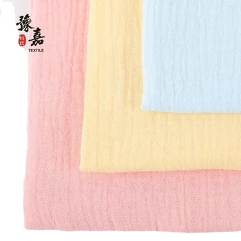 High quality gauze cotton bamboo fabrics gauze crinkle fabric
