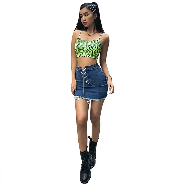 

Womens Crop Top Spaghetti Strap Sexy Slim Print Spaghetti Strap Crop Top