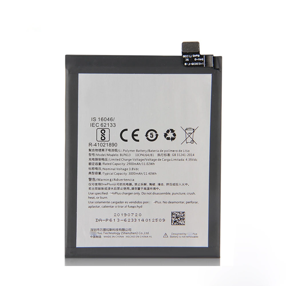 

2021 brand new 0 cycle real capacity for OnePlus 3 One Plus battery battery BLP613 3000mah