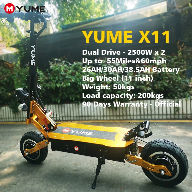 

YUME 60v X11 5000W electric scooter dual motor electronic scooter 11 inch big wheel new folding electric kick scooter