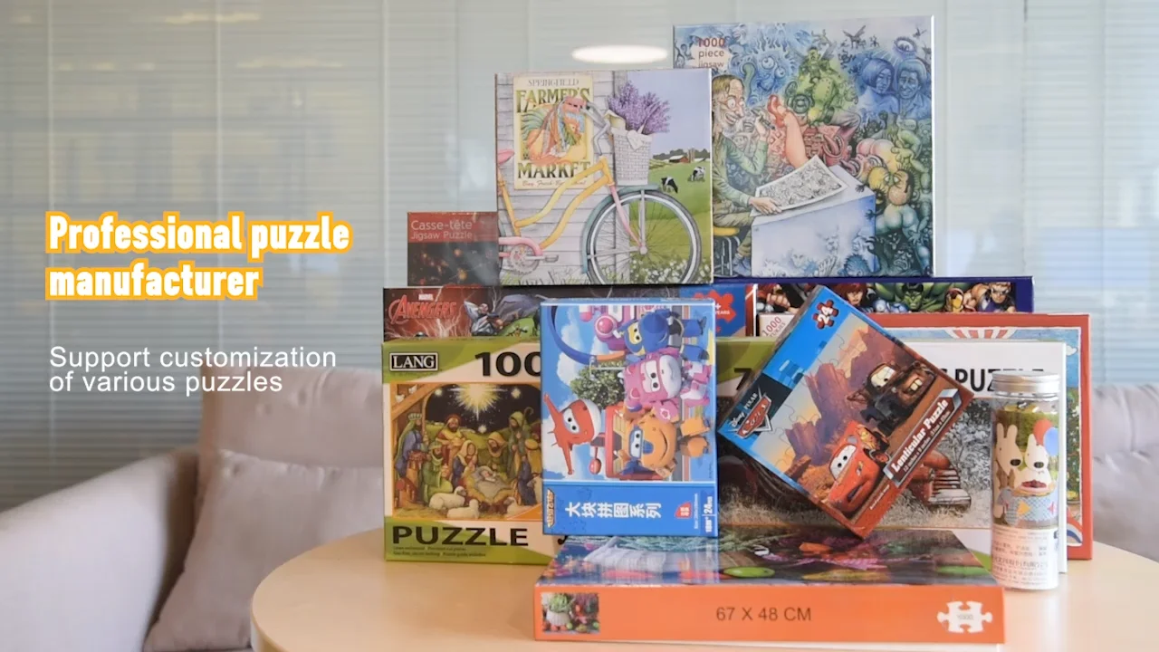 Free Sample Custom Rompecabezas 1000 Pieces Cartoon Animal Wooden