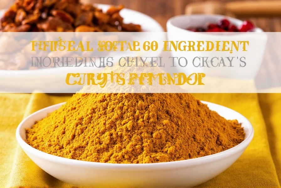 Various spices used in curry powder including turmeric, coriander, and cumin