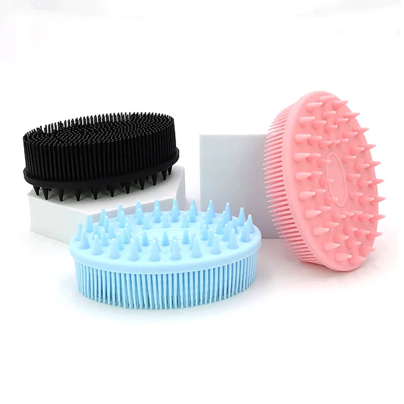 

Wholesale Multi- function Exfoliating Scrubber Silicone Body Hair Shampoo Brush Soft Bath body Cleansing Brush For Unisex