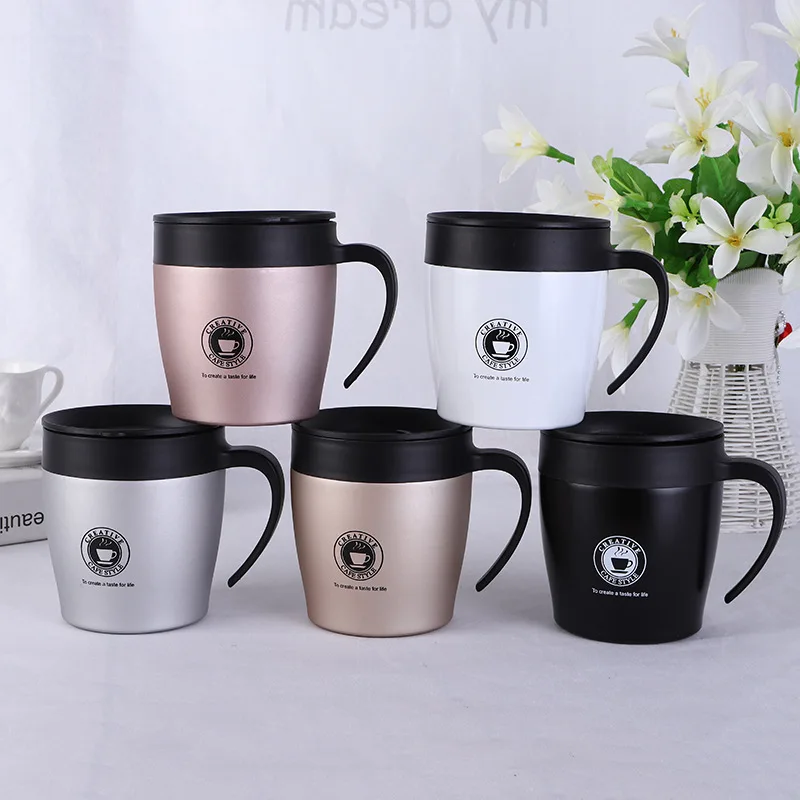

Feiyou 2020 new design custom 350ml stainless steel insulated tea milk tumbler double wall vacuum coffee cup mug with lid, Customized colors acceptable