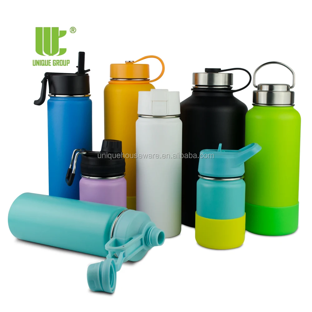 

Unique Group Stainless Steel Double Walled Sports Thermos Hydro Metal Canteen Outdoor Vacuum Insulated Water Bottle, Powder & paint available
