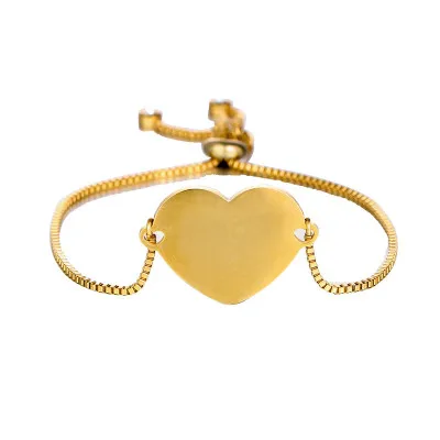 

Fashion Custom Stainless Steel Bracelets Heart Shape Girls Bracelets Jewelry