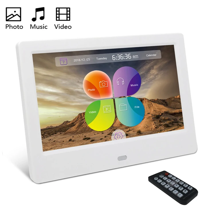 

Advertising Wholesale Ips Panel Mini 7 Inch Download Free Mp3 Mp4 Digital Photo Frame, White/black