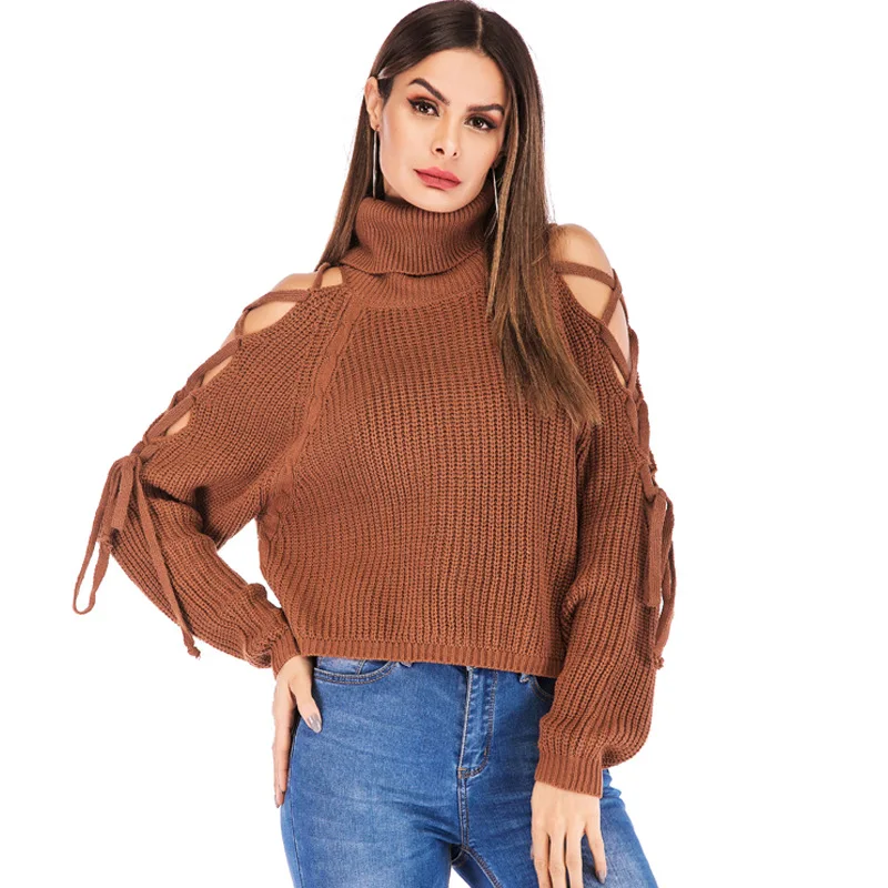 

2020 New Arrivals women turtleneck sweater Solid Color Classical Fashion knit womens sweaters