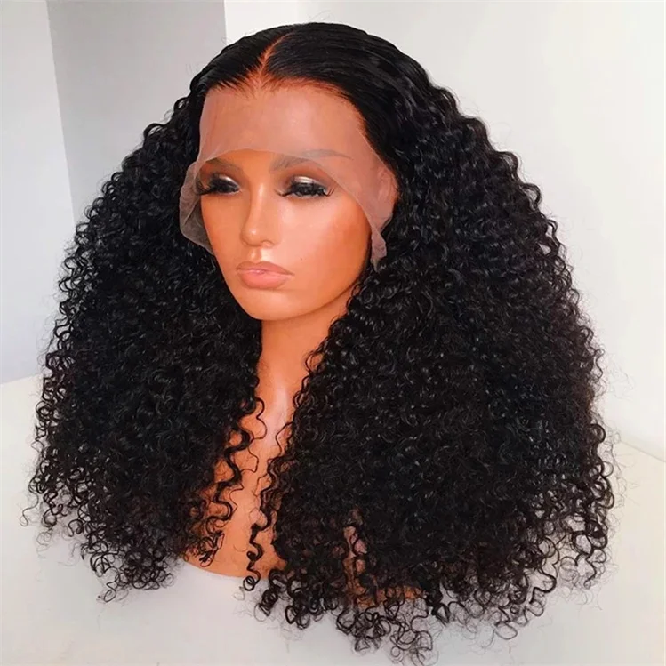 

Wholesale 100% Human Hair Wigs Peruvian Virgin Cuticle Aligned Afro Kinky Curly 4x4, 13x4 Lace Closure Front Wig For Black Women