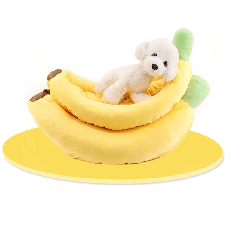 

Creative design factory direct sales pet supplies banana shape kennel house keeping warm dog cat bed nest dropshipping, 4 colors