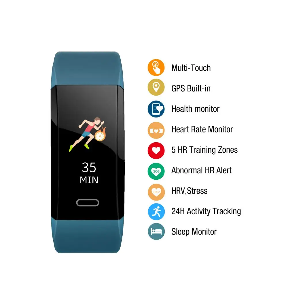 

2021 Hot sales J-Style 1755 GPS fitness tracking watch fit sport bracelet waterproof