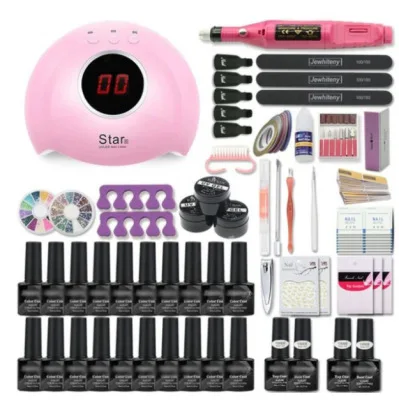 

Nail Kit UV LED Lamp Dryer Soak Off Manicure Tools Set Electric Nails Drill Nail Salon Supplies And Tools