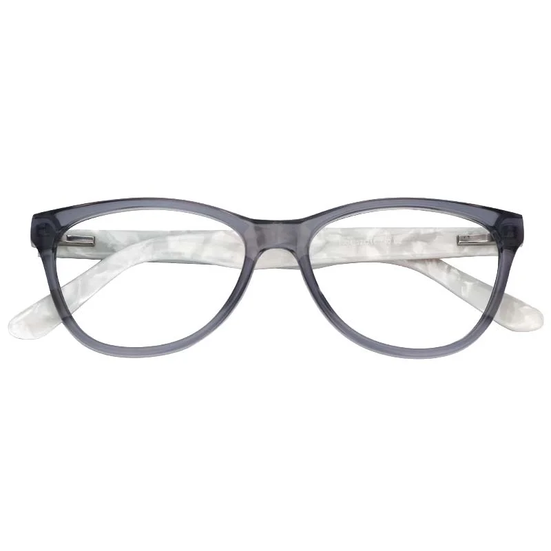 

Unisex Acetate Cat Eye Transparent Unbreakable Spectacles Optical Eyeglasses Frames, 2 color