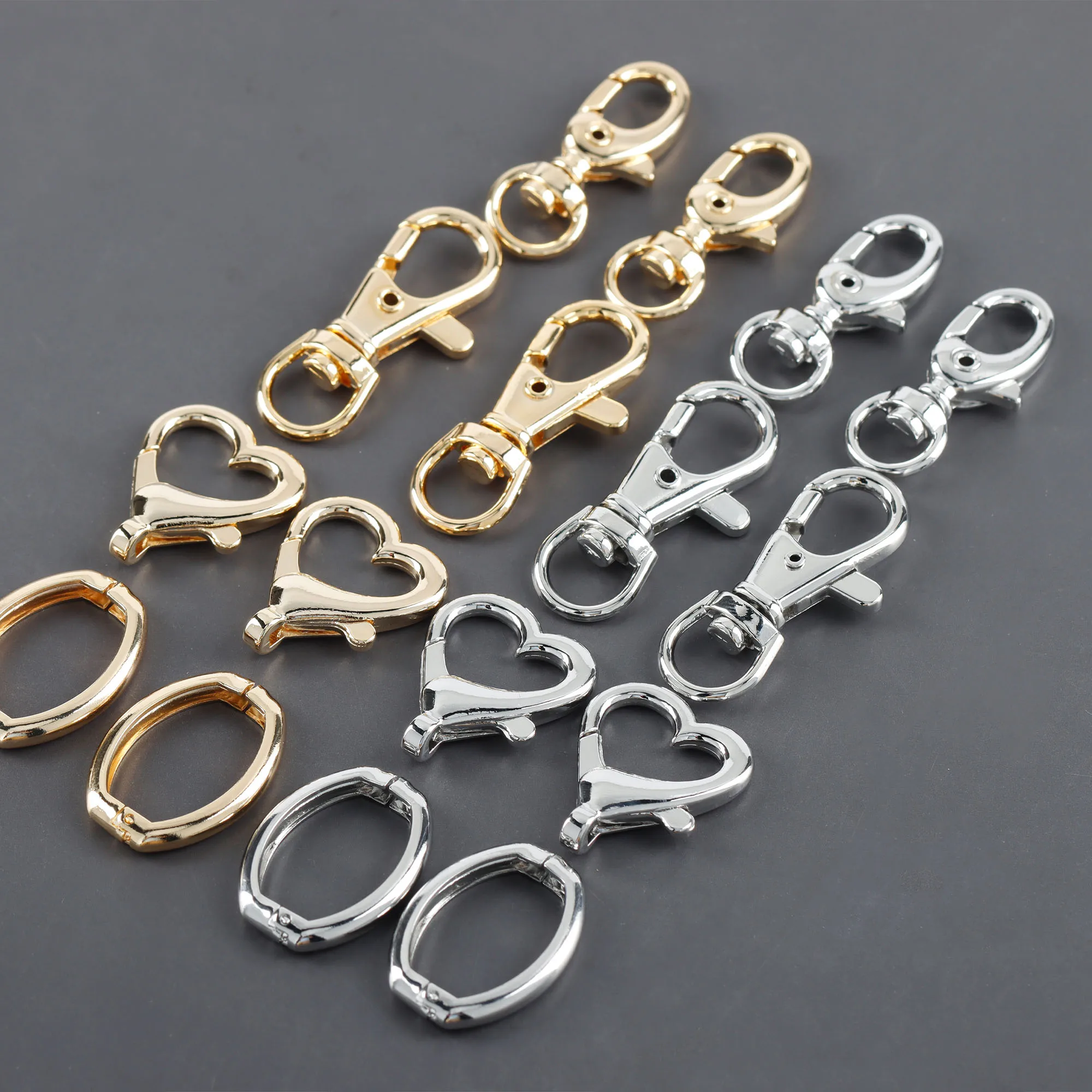 

Wholesale Metal Key Ring Lobster Clasp Diy Connection Accessories Jewelry Making M1064 10pcs/lot, Gold,silver