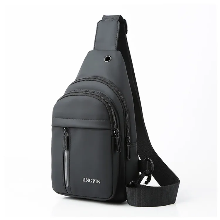 

Waterproof Large Capacity Outdoor Men's Business PU Leather Crossbody Shoulder Chest Sling Bag for Outdoor Camping Hiking, Black, blue, gray, gold