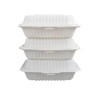 

Food grade cornstarch disposable food container biodegradable packaging box to go