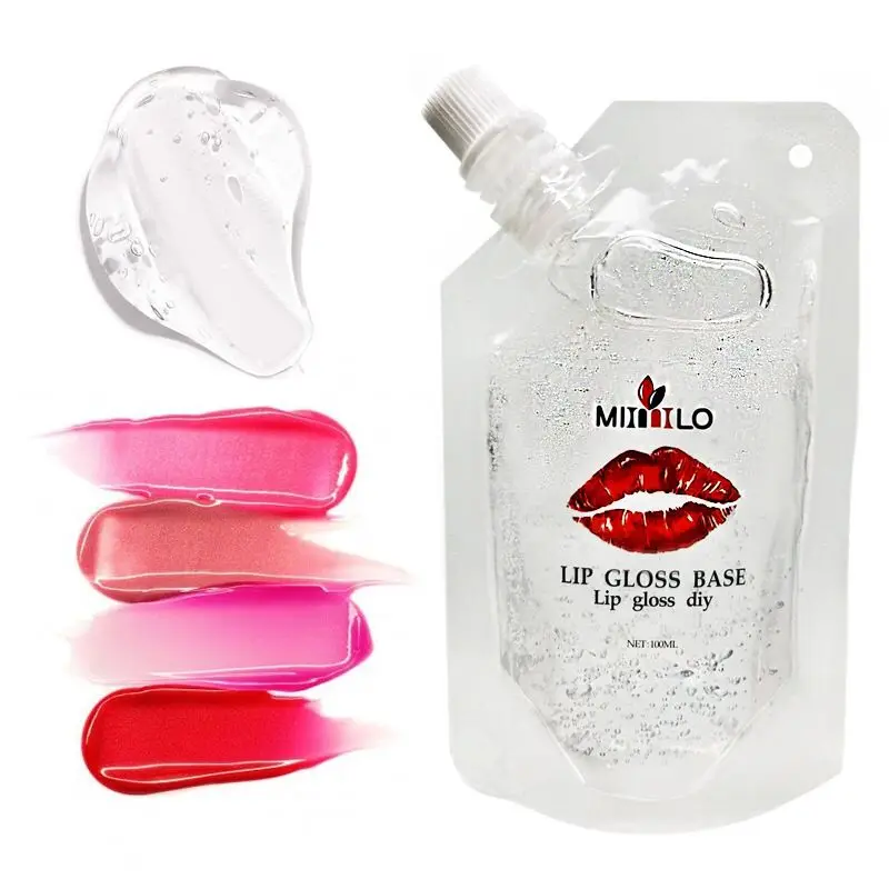 

100g 200g Bag Clear Gel Color Beauty WholeSale Private Label Shine Matte Kit Versagel Lip Gloss Base