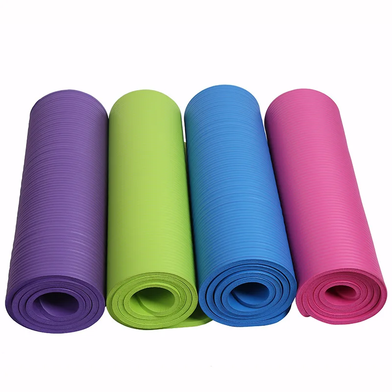 

Custom Printed Design Nbr Foam Yoga Mat Eco Friendly 15mm Nbr Yoga Mat Wholesale Nbr Yoga Mat 10mm, Blue/purple/black/red/green/pink