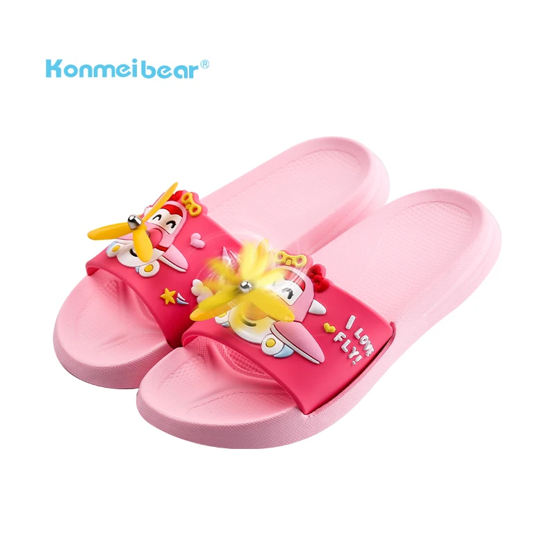 

Manufacture Girl New Collections Trending Footwear Beach Rotation Fans Cute Kid Slippers, Pink/blue/yellow