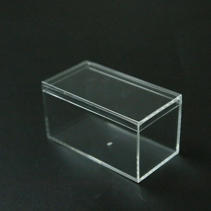 Custom Size Rectangle Clear Plastic Box Transparent Acrylic Box With
