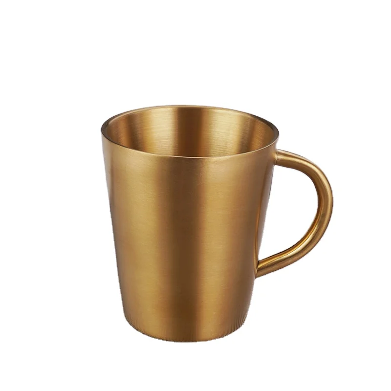 

Office Small Mug with Lid Shatter-resistant Single Layer Heat Resistant Readily Tea Coffee Mug 304 Stainless Steel Cup