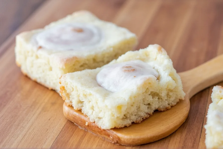 Perfectly golden homemade cinnamon rolls with creamy white frosting drizzled on top