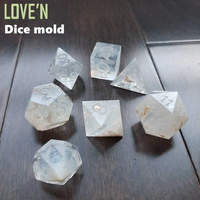 

LOVE'N LV079D RPG Master Sharp Edge dice silicone molds for resin diy crystal Crafts