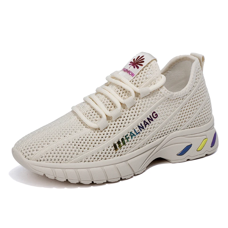

New arrivals 2022 flying knit height increasing No deformation sneaker running sports sneakers casual women shoes, Custom ( black&red)