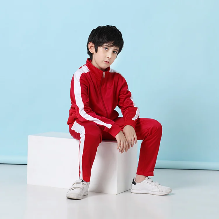 

Custom Kids Polyester Sport Tracksuit Men Sportswear Sweatsuit Set