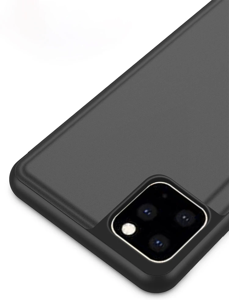 Luxury Leather Clear View Flip Standing Mirror Mobile Cell Phone Cover Case For Samsung Galaxy S20