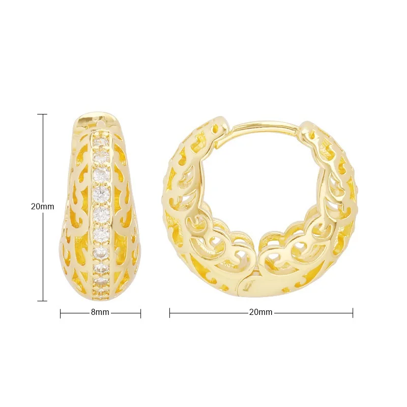 

JXX Fashion new design Dainty Tiny high quality Hoop Earring 18k Gold Plated huggie hoop Earrings For Women 2021 wholesale