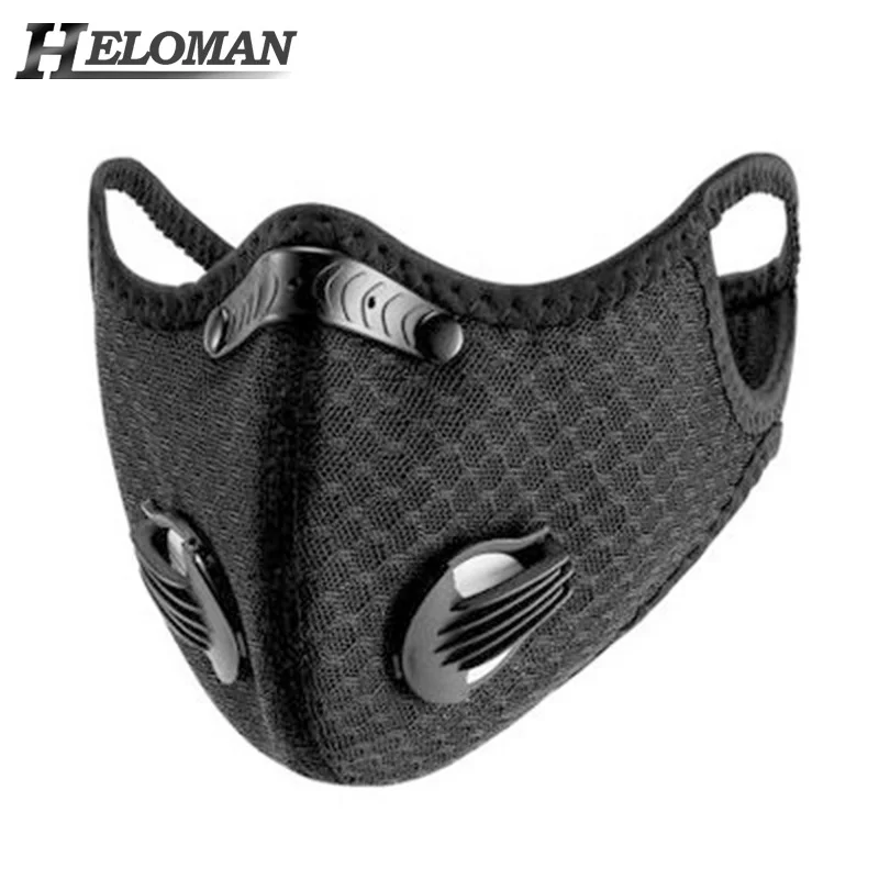 

Sports Cycling Mask Bike Active Carbon With Filter Dust Mask Breathing Valve Anti-Pollution Running Protective Face Mask