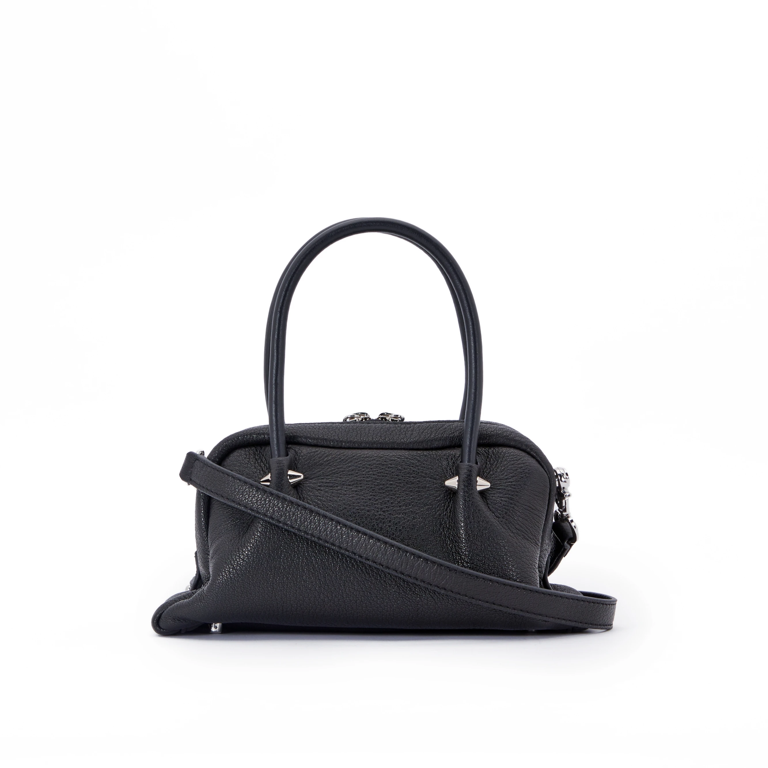 

Designer personality creative little monster luxury natural high-quality sheepskin shoulder bag, Black
