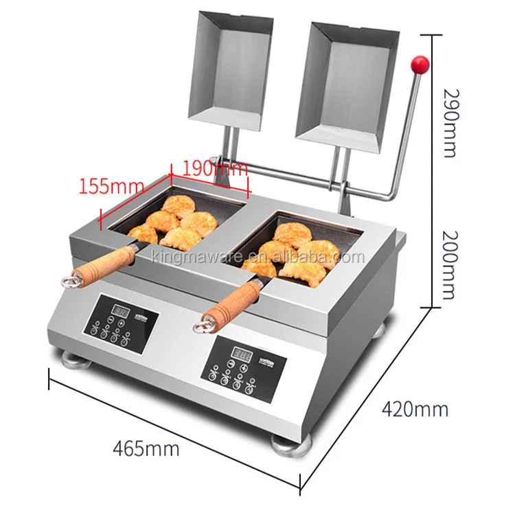 Automatic Bun Momo Empandas Dumpling Fryer Cooker Electric Stainless