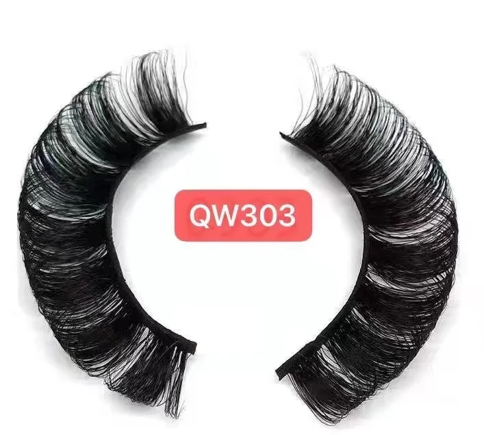 

Wholesale Faux Mink Strip Lashes New Arrival Deep Curl Wink Winged Eyelash Custom Extra Curly Dramatic Russian Strip Lashes