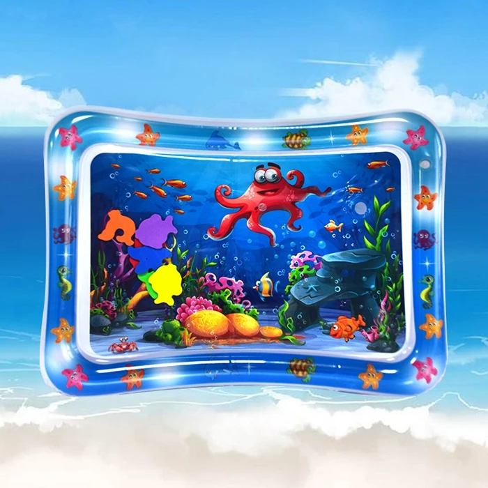 

inflatable tummy time splash foam water play mat for kid, Pic color