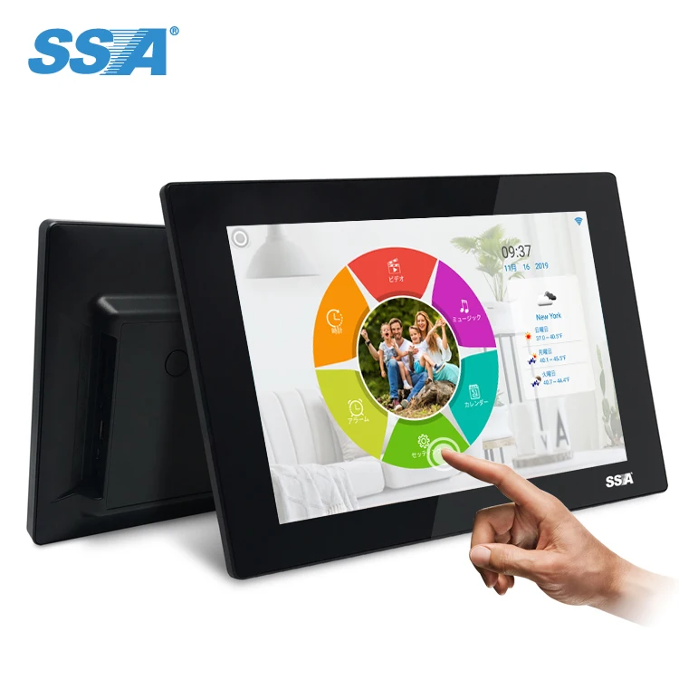 

WiFi Digital Photo Frame, SSA 10.1" Touch Screen 1280 * 800 Built in 16GB Memory