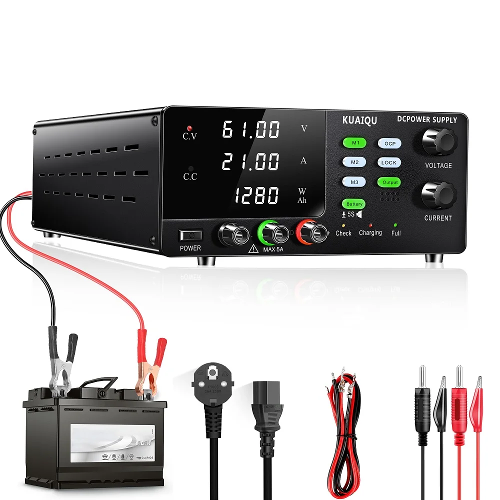 

1200W 12V 24V 36V 48V 60V Battery Charger Voltage Regulator 3A 5A 20A Electroplating LED Testing Switching DC Power Supply