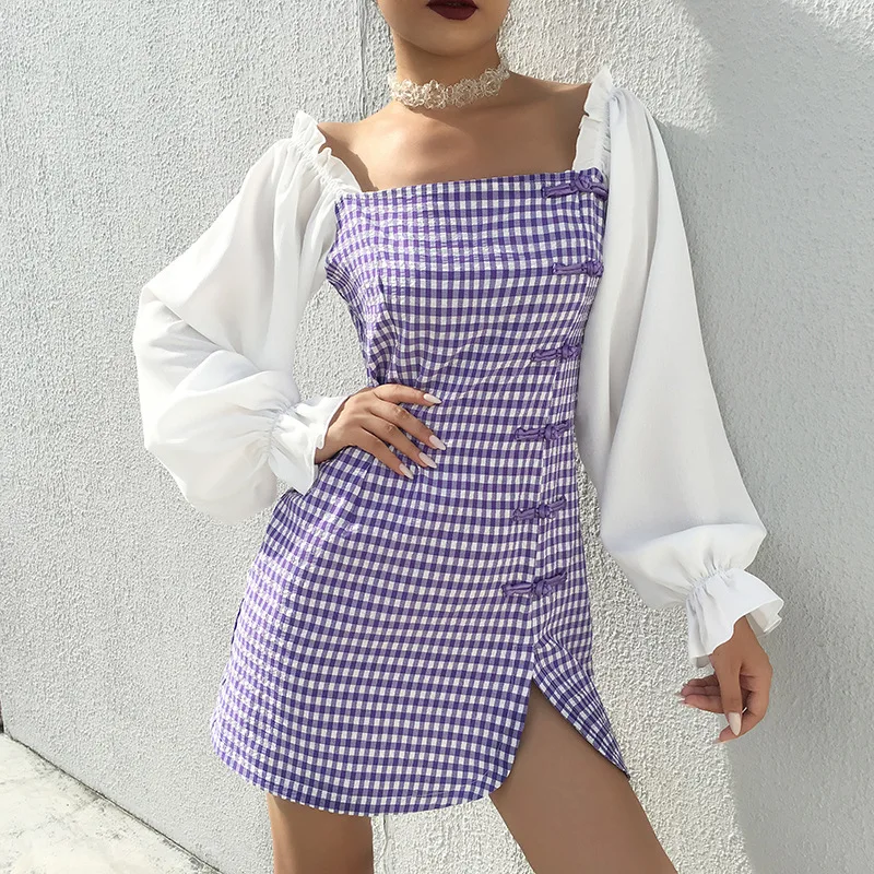 

2020 new arrivals spring collection chiffon bubble long sleeves women casual dresses