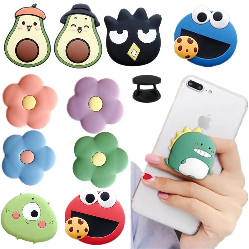 

New Universal Phone Socket Bracket Expanding stretch grip phone Holder Finger Cute Cartoon Stand for iphone xiaomi
