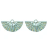 Fan Colorful Jewelry Accessories Weave Plastic Pendant Manufacturers Wholesale Component For Jewelry