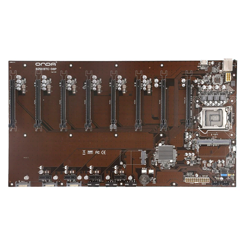 

B250 8P graphics cards motherboard unlocked Gaming Motherboards B250 K7-D8P-65 8 GPUs 30 series cloud