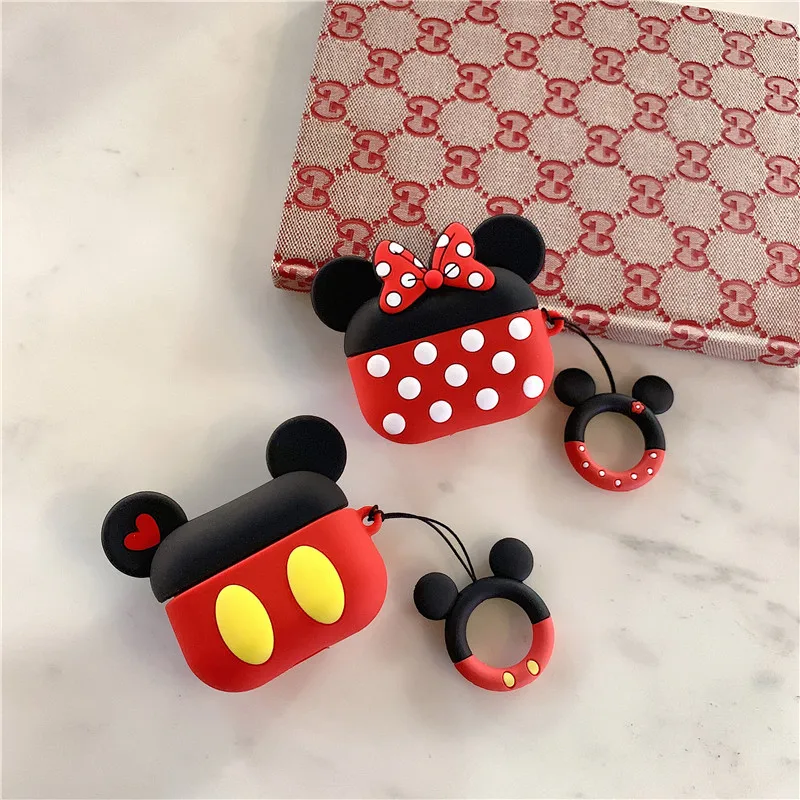

Cute Cartoon Mickey Minnie Mouse Headphone Cases For Airpods Pro For Airpods 1 2 Earphone Cover, Colorful