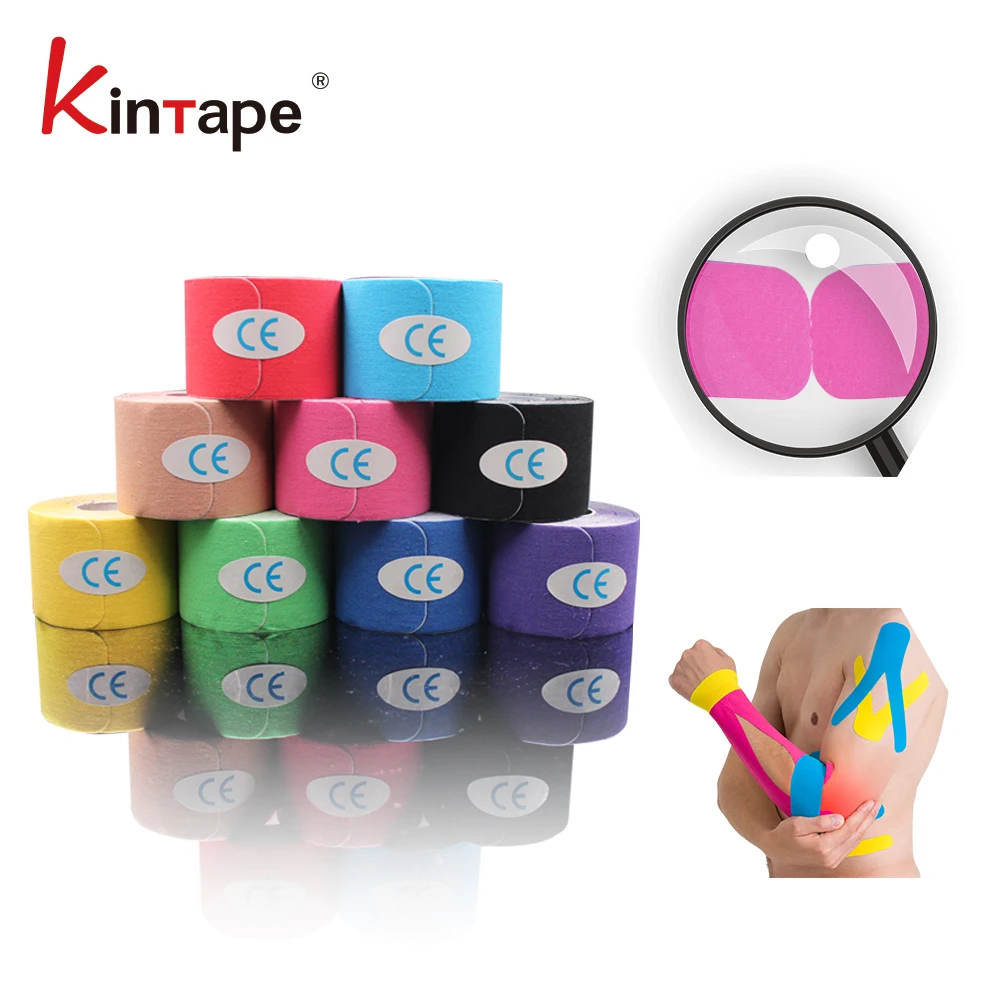 

5cmx5m OEM Custom I Shape & Y Shape Pre cut Rayon / Cotton Kinesiology Tape For Being Easy To Use