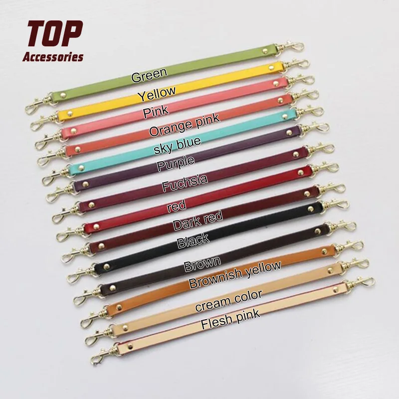 

Factory Pu leather shoulder bag strap Colorful leather bag belt, Adjustable bag handle strap with rivet