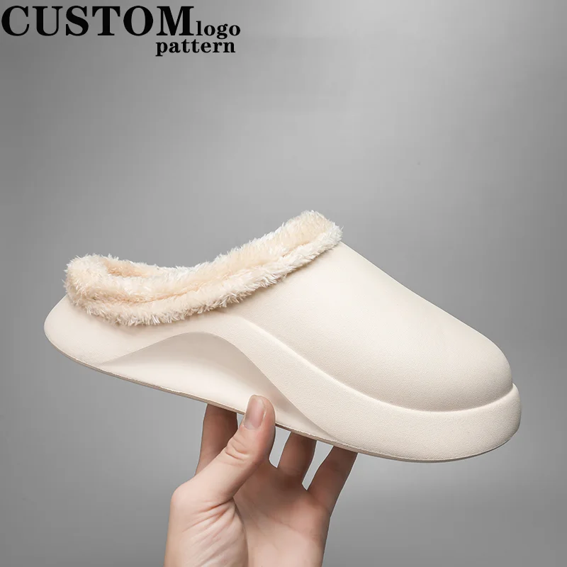 

Winter Slippers For Men Casual Fur Warm Cartoons Non-Slip Indoor Slides Waterproof Couple Slipper Female Shoes, All color available