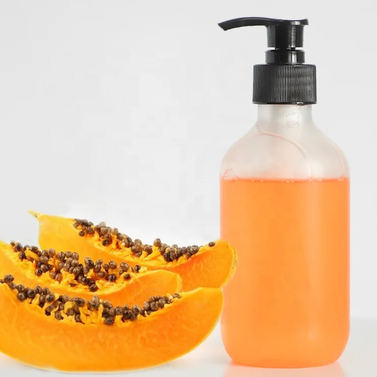 

OEM body wash private label papaya extract shower gel moisturizing lasting fragrance body shower